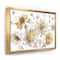 Designart - Fields of Gold Watercolor Flower VII - Traditional Canvas in Gold Frame